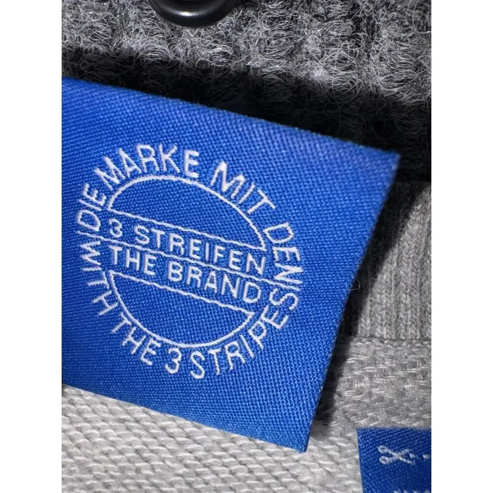 Adidas Sweatshirt Adult XL Gray Black Trefoil Logo Fleece Crewneck Streetwear - Picture 4 of 11